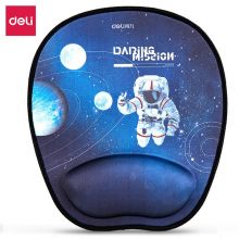 得力(deli)舒适记忆棉腕托鼠标垫  中国航天 蓝色83005