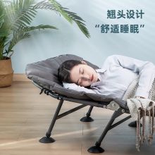 得力/deli 折叠床躺椅午休椅单人床折叠躺椅办公室午睡 33317 灰色
