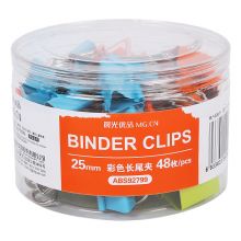 晨光(M&G)文具25mm彩色长尾夹 金属票据夹 燕尾夹 48个装ABS92799