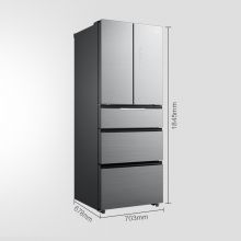 美的（Midea）406升 冰川银 多门家用冰箱 BCD-406WGPZM