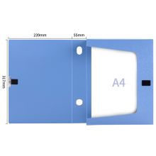 得力(deli)12只55mm睿商系列加厚塑料档案盒 A4资料文件盒 5606蓝色