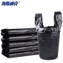 海斯迪克 HK-369 工业加厚背心式垃圾袋 加厚黑色40*60cm 100个
