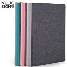 纽赛(NUSIGN)常规25K/80页可换芯笔记本子 空白+方格内页简约布艺记事本日记本 1本颜色随机NS244