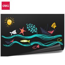 得力(deli)60*90cm家用软磁铁磁性自粘白板贴可擦写字板画板/黑板涂鸦墙贴纸 50001