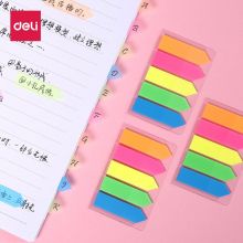 得力(deli)彩色荧光膜索引指示标签便利贴9064 43*12mm(包)