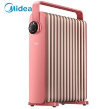 美的（Midea）取暖器/电暖器 静音加湿烘衣 13片大面积劲暖电热油汀HYX22K（樱落）
