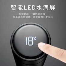 富光FGA保温杯 智能数显测温316不锈钢真空水杯 黑色 450ML