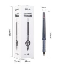 得力(deli)诺上全针管直液式走珠笔替芯 0.5mm10支/盒DL-S659黑
