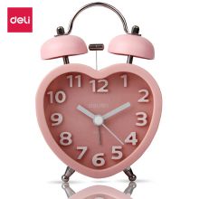 得力(deli)创意心形糖果系列低噪音闹钟/懒人闹钟 颜色随机 9034