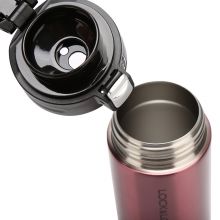 乐扣乐扣（LOCK&LOCK） 一键式菲特轻薄不锈钢保温杯水杯杯子 400ML酒红色LHC3219RBR