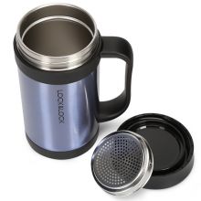 乐扣乐扣(lock&lock)真空马克杯商务杯子不锈钢水杯 宝石蓝400mL保温杯LHC4030SG
