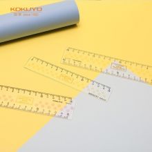 国誉(KOKUYO)淡彩曲奇亚克力透明直尺20cm 210*40*2.5mm颜色随机1个装 WSG-CLC20