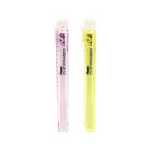 派通（Pentel）ZE81 笔形橡皮擦手推式橡皮 学生创意橡皮 可换芯伸缩护套 混色 （2支装）
