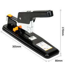 得力(deli) 0390 80页重型订书机/订书器 适配23/6~23/13订书钉 黑色