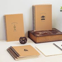 齐心(Comix)牛皮纸线圈本文具笔记本子记事本日记本作业本 A5/50张/12本装 CXA550-5