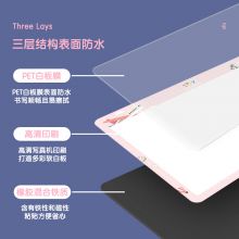 得力(deli)60*40cm家用软磁铁自粘白板贴可擦写贴纸画板  粉色8779A