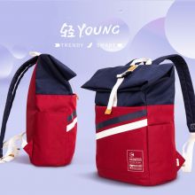 得力（deli）男女双肩书包 学生潮流背包 B2 蓝色