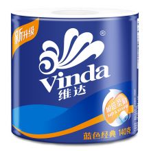 维达(Vinda) 卷纸 蓝色经典4层140g卫生纸巾*27卷（整箱销售）4层加厚