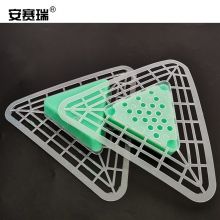 安赛瑞 小便池过滤网芳香片(10个装) 防堵塞洁厕尿斗过滤清洁香块 (三角型)700787