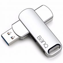 banq 256GB USB3.0 U盘 F61高速版 银色 全金属优盘 360度旋转 防震抗压