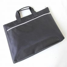 易利文 手提文件袋立体公文包时尚麻面双拉文件包 100-3 黑色