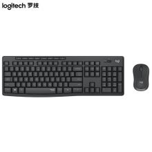 罗技（Logitech）MK295无线静音键鼠套装 全尺寸 带无线2.4G接收器 黑色