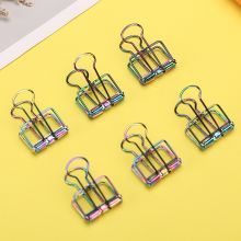 晨光(M&G)文具19mm彩虹线性长尾夹 金属票据夹 燕尾夹 6个/包ABS916C4