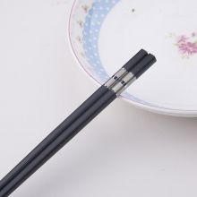 客满多筷子家用合金筷子10双装  鎏金岁月银色24.3CM