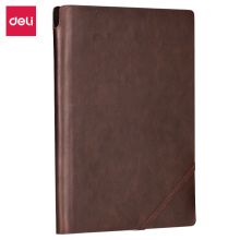 得力(deli)16K120张大号厚商务笔记本子文具  棕色22260