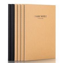得力(deli)6本B5/60张牛皮纸软抄本 缝线记事本笔记本子文具 33387