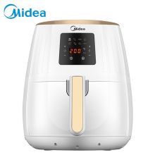 美的（Midea）空气炸锅 家用无油智能多功能 大容量电炸锅 MF-WZN3201 白色