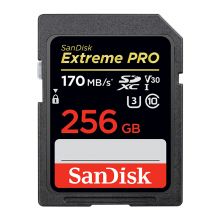 闪迪（SanDisk）256GB SD存储卡 读速170MB/s 写速90MB/s SDSDXXY-256G-ZN4IN