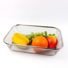 不锈钢沥水篮 大号加密方形漏盆