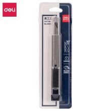 得力(deli)30°角小号自锁美工刀 9mm裁纸刀/壁纸刀 灰色2084