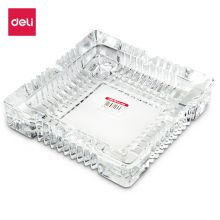 得力(deli)办公居家玻璃方形烟灰缸/茶几摆件 9580
