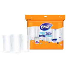 妙洁 MDPB100-B 一次性杯子塑料水杯 大号320ml*100只装