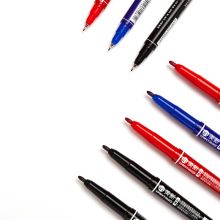 晨光(M&G)多色双头细杆记号笔 XPMV7404(8黑+2蓝+2红)12支/盒