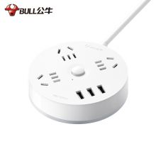 公牛（BULL） 插座/圆形插座系列  GN-R203U 3USB口+三位总控全长1.8米