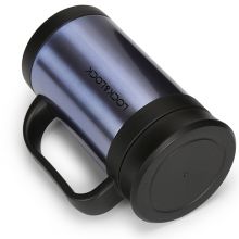 乐扣乐扣(lock&lock)真空马克杯商务杯子不锈钢水杯 宝石蓝400mL保温杯LHC4030SG