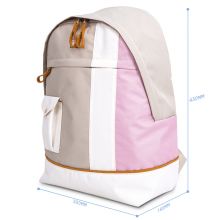 得力(deli)学院风多功能时尚简约双肩包  B1粉色