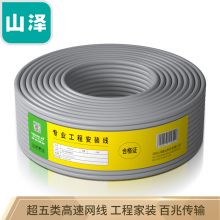 山泽(SAMZHE) 超五类网线 非屏蔽CAT5e超5类箱线 百兆网络用线 100米 灰色 XHS5100