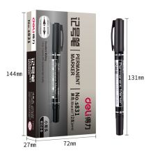 得力(deli)细杆双头多用油性记号笔 会议签字笔马克笔 12支/盒 S831