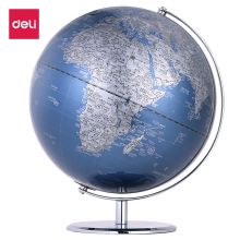 得力(deli)高档世界地球仪摆件 直径30cm 金属底座 2186