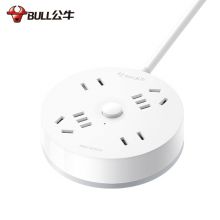 公牛（BULL）插座/圆形系列 带儿童保护门/新国标 GN-R2220 四位总控全长1.8米