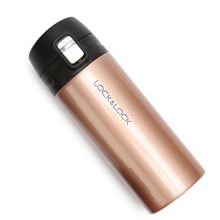 乐扣乐扣（LOCK&LOCK） 一键式菲特轻薄不锈钢保温杯水杯杯子 400ML金色 LHC3219GPK