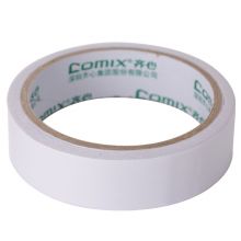 齐心（Comix） 双面胶带高粘性棉纸双面胶易撕易贴 白色12卷装24mm*9.1米  MJT2410