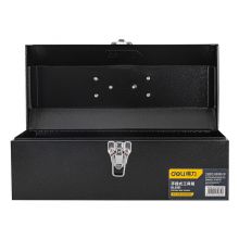 得力(deli) DL6161 加厚型金属工具箱 手提式家用多功能五金工具收纳盒车载维修工具盒15英寸