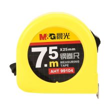 晨光(M&G)7.5m*25mm标准钢卷尺 米尺/尺子 测量钢卷盒尺伸缩尺 单个装AHT99104