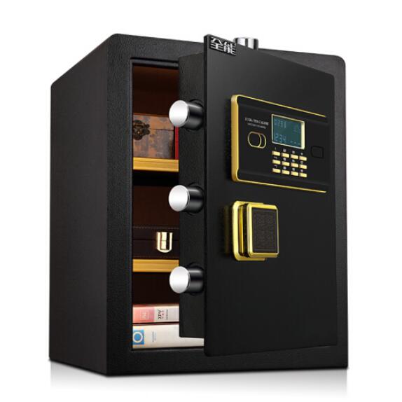 全能保险柜办公密码柜 家用小型保险箱入墙文件保管箱 JQ45BLK黑